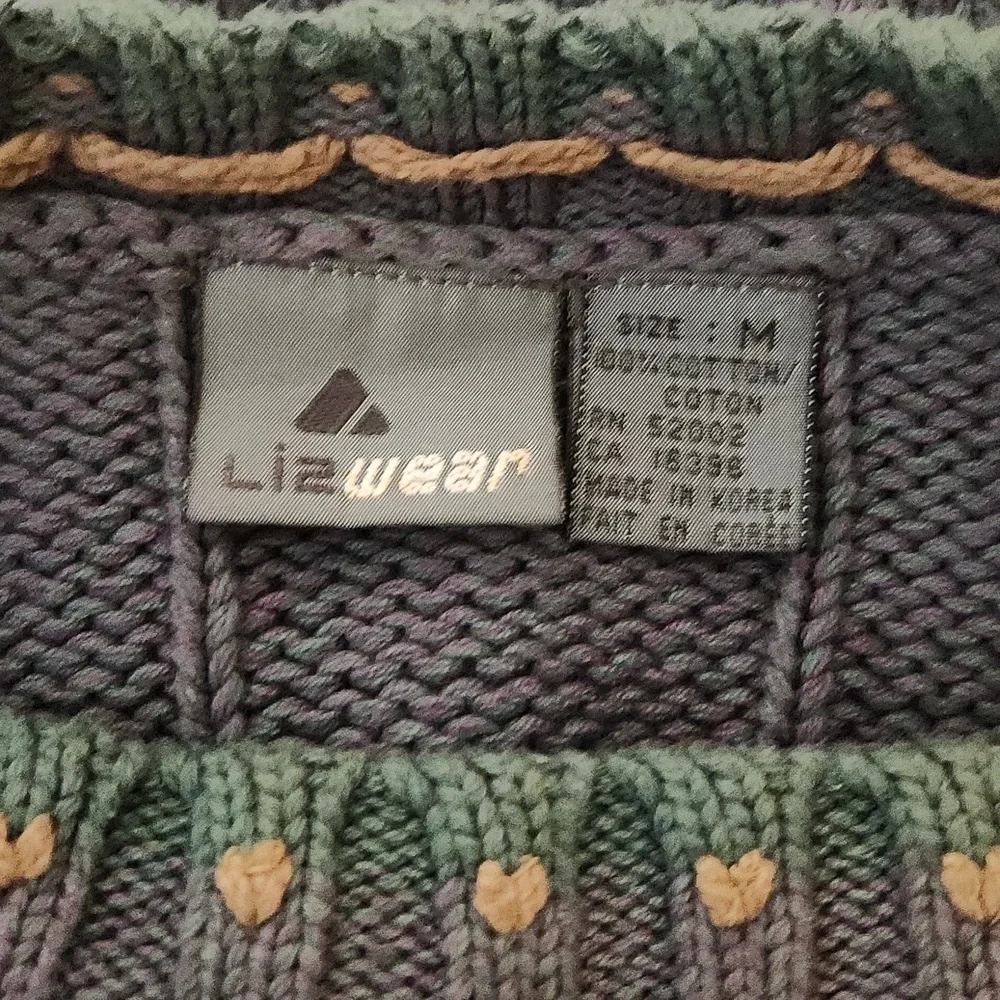 Liz Claiborne Vintage Gray Cable Knit Sweater